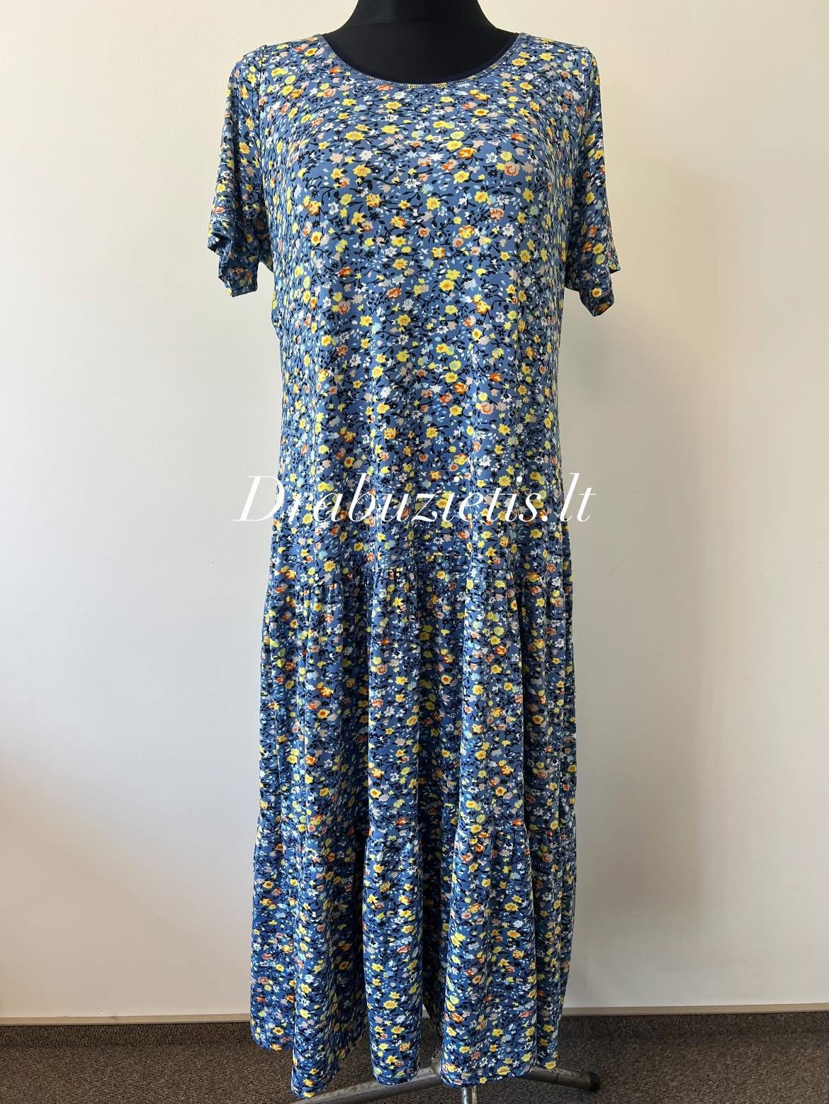 Melsva gėlėta suknelė 3XL