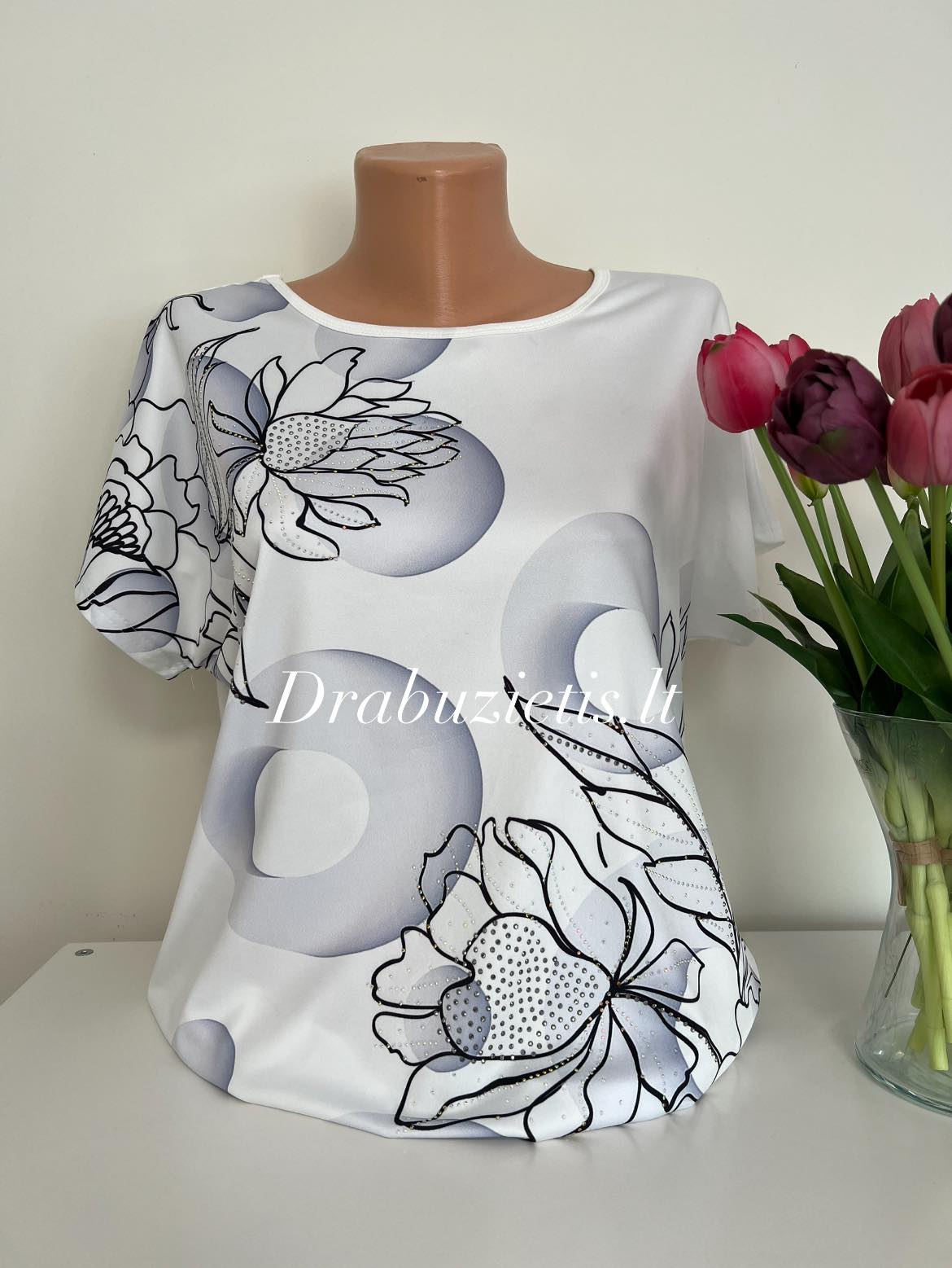 Balta palaidinė L/XL,2/3XL