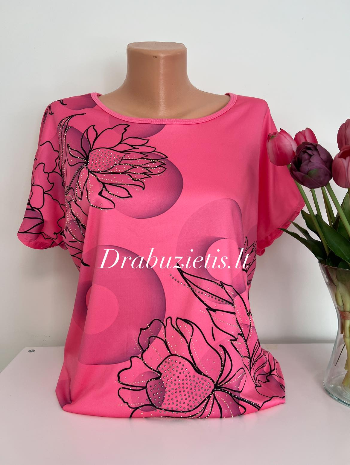 Rožinė palaidinė L/XL