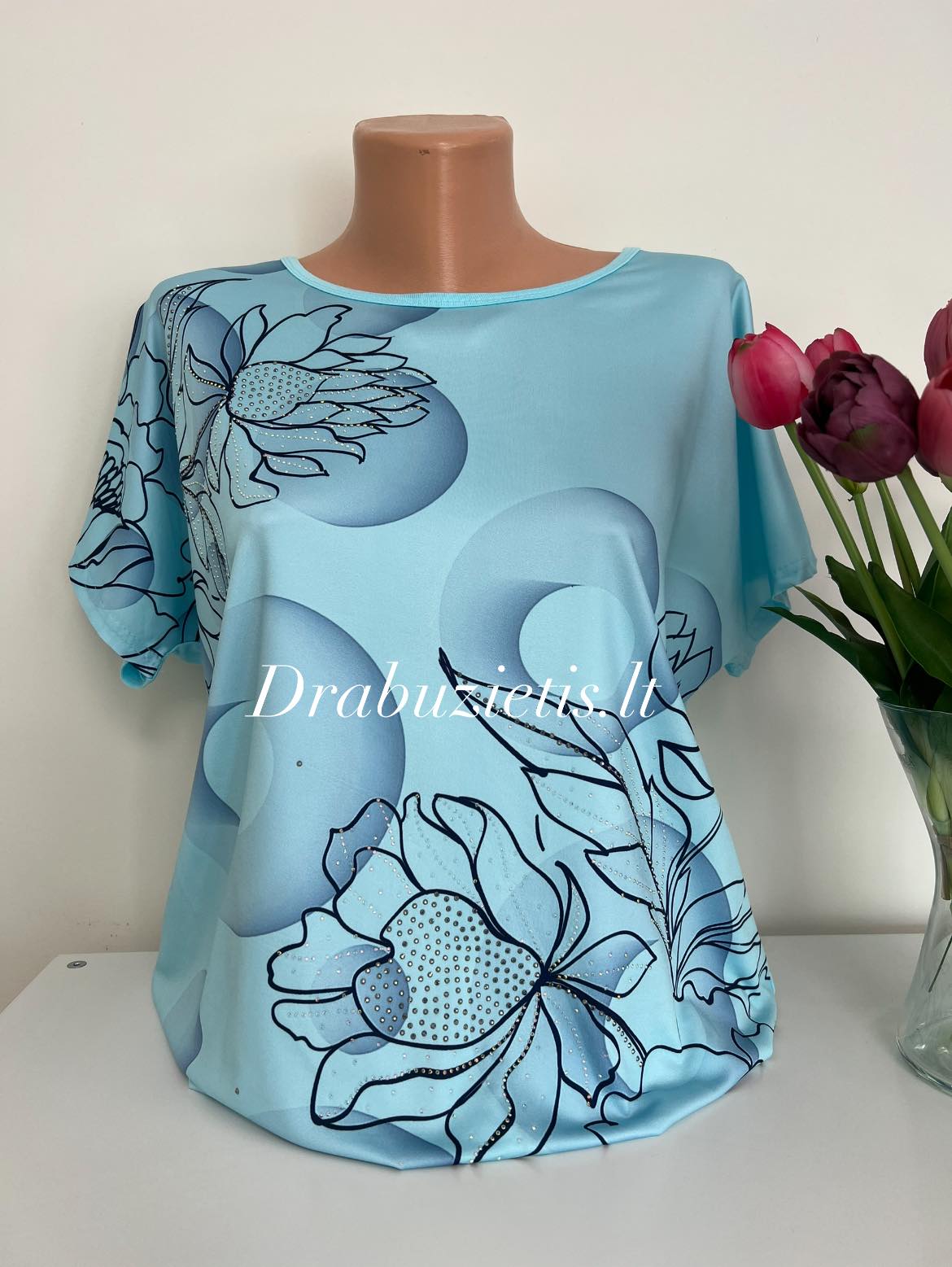Žydra palaidinė 2/3XL