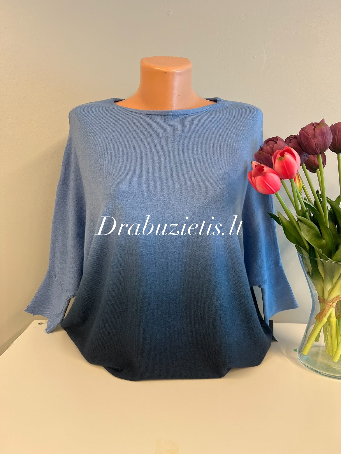Dvispalvis megztinis krūtinei iki 130cm