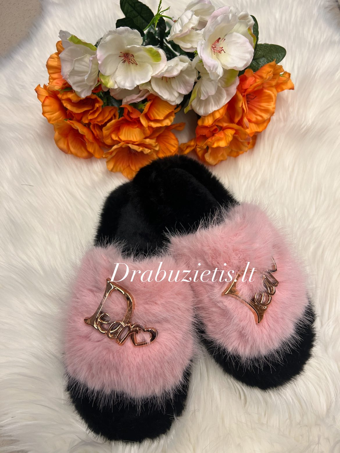 Rausvos šleptės 36/37, 38/39, 40/41