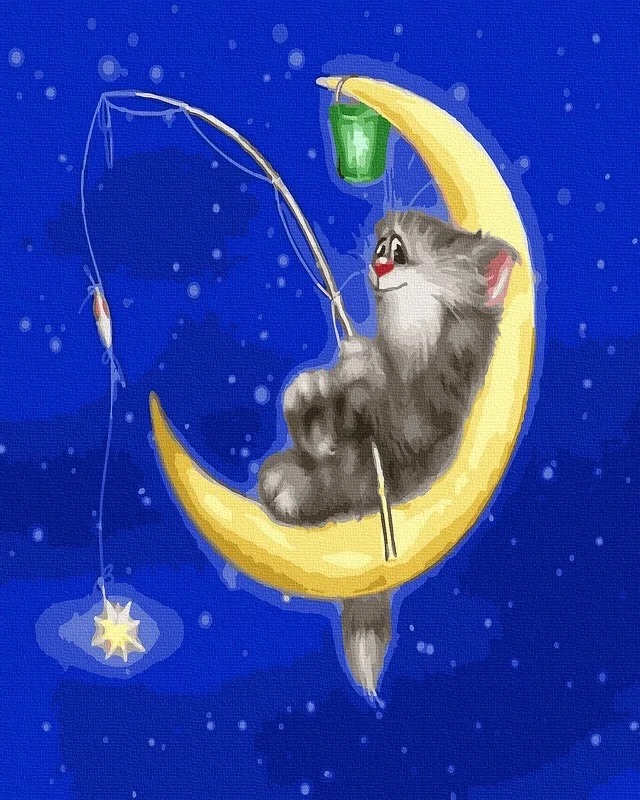 Tapyba pagal skaičius - Katinėlis 40x50 cm