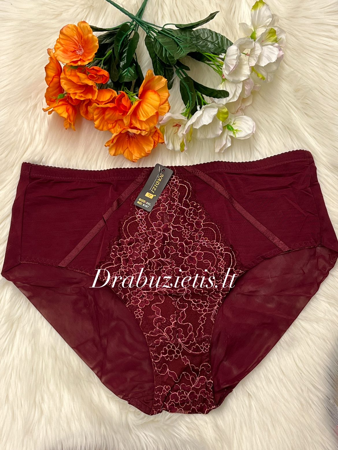 Vyšninės spalvos kelnaitės 6XL