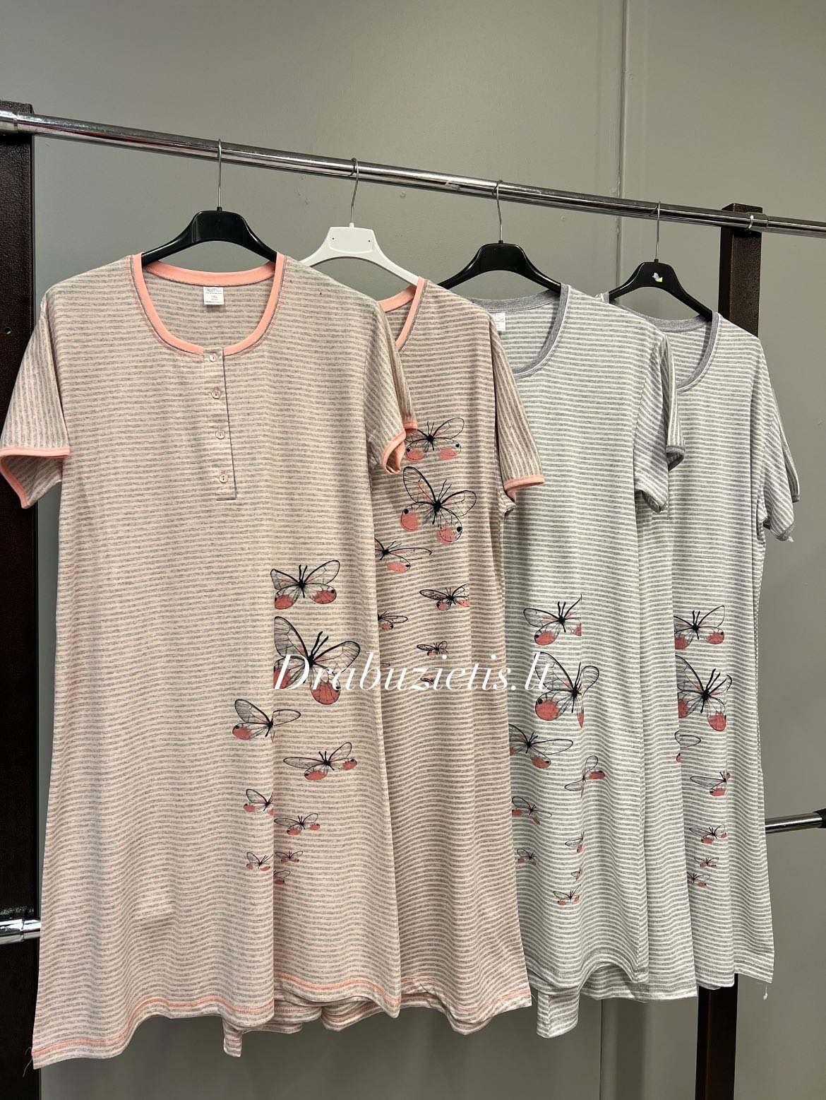 Naktiniai su drugelių paveikslėliu XL,2XL,3XL4XL