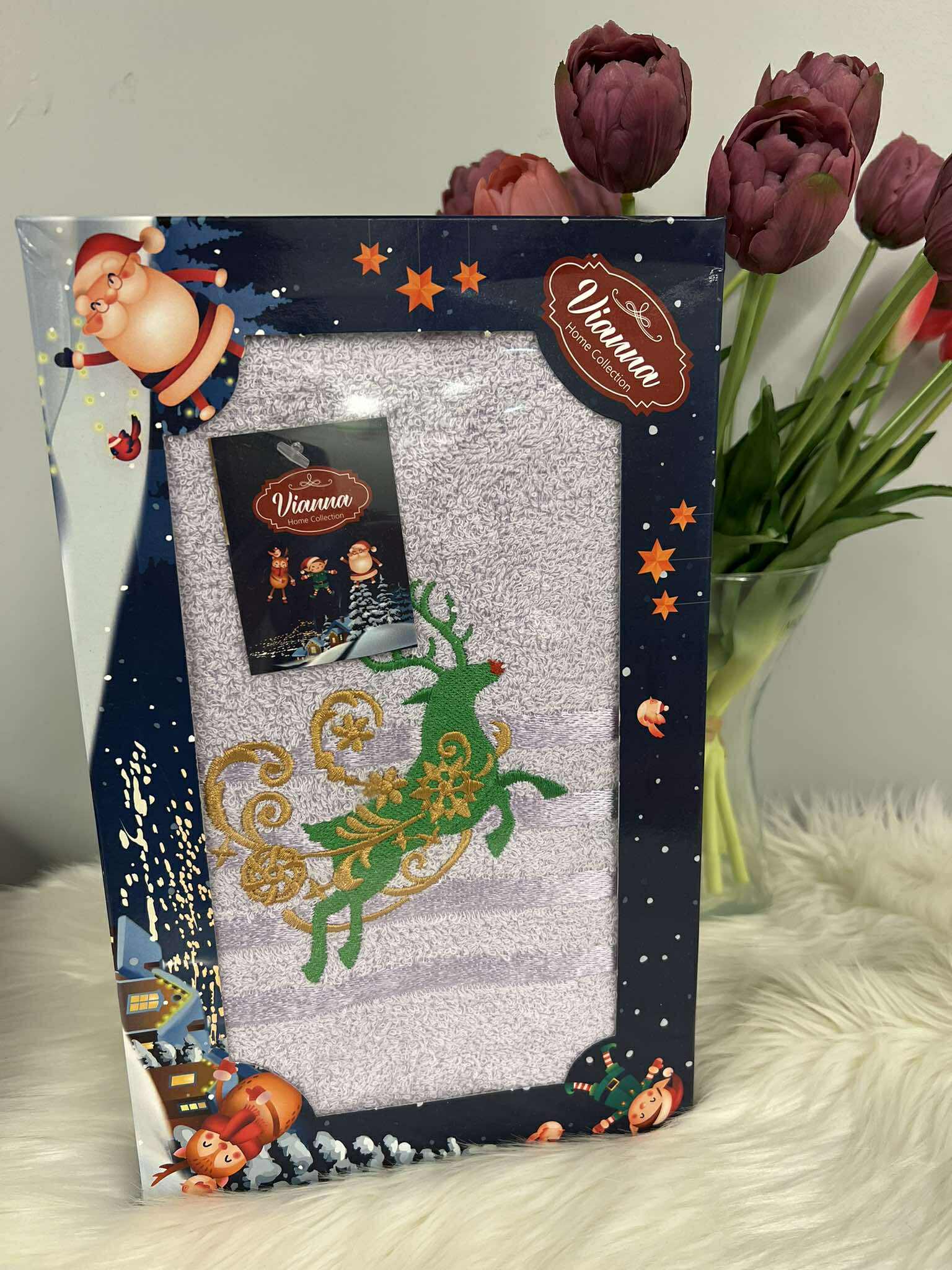 Alyvinis Kalėdinis rankšluostis 50x90cm