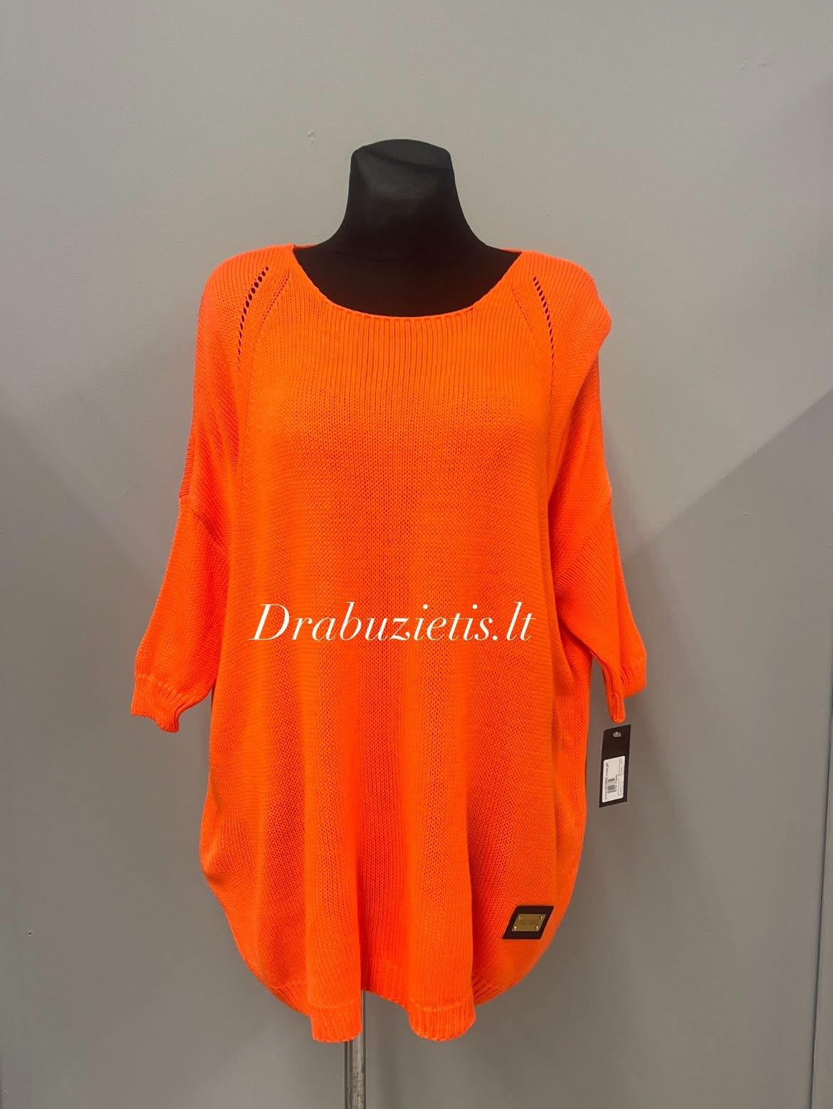 Oranžinis megztinis krūtinei iki 150cm