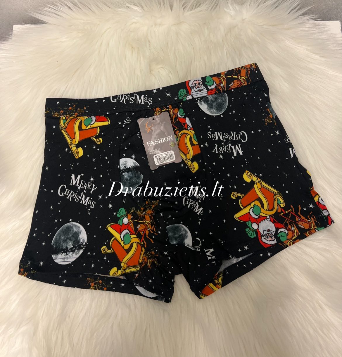 Juodi Kalėdiniai apatiniai XL, XXL