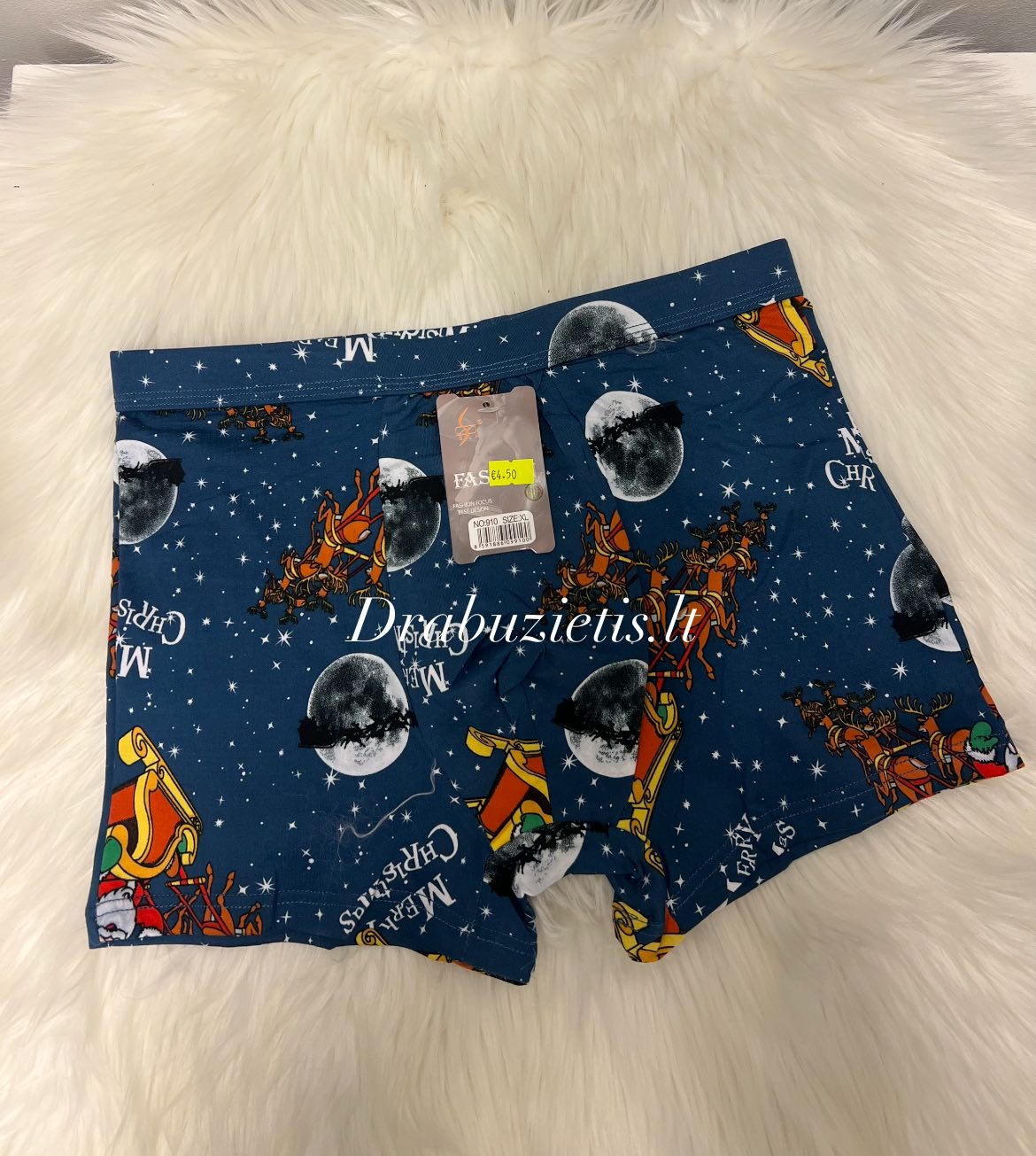 Mėlyni Kalėdiniai apatiniai XL,XXL