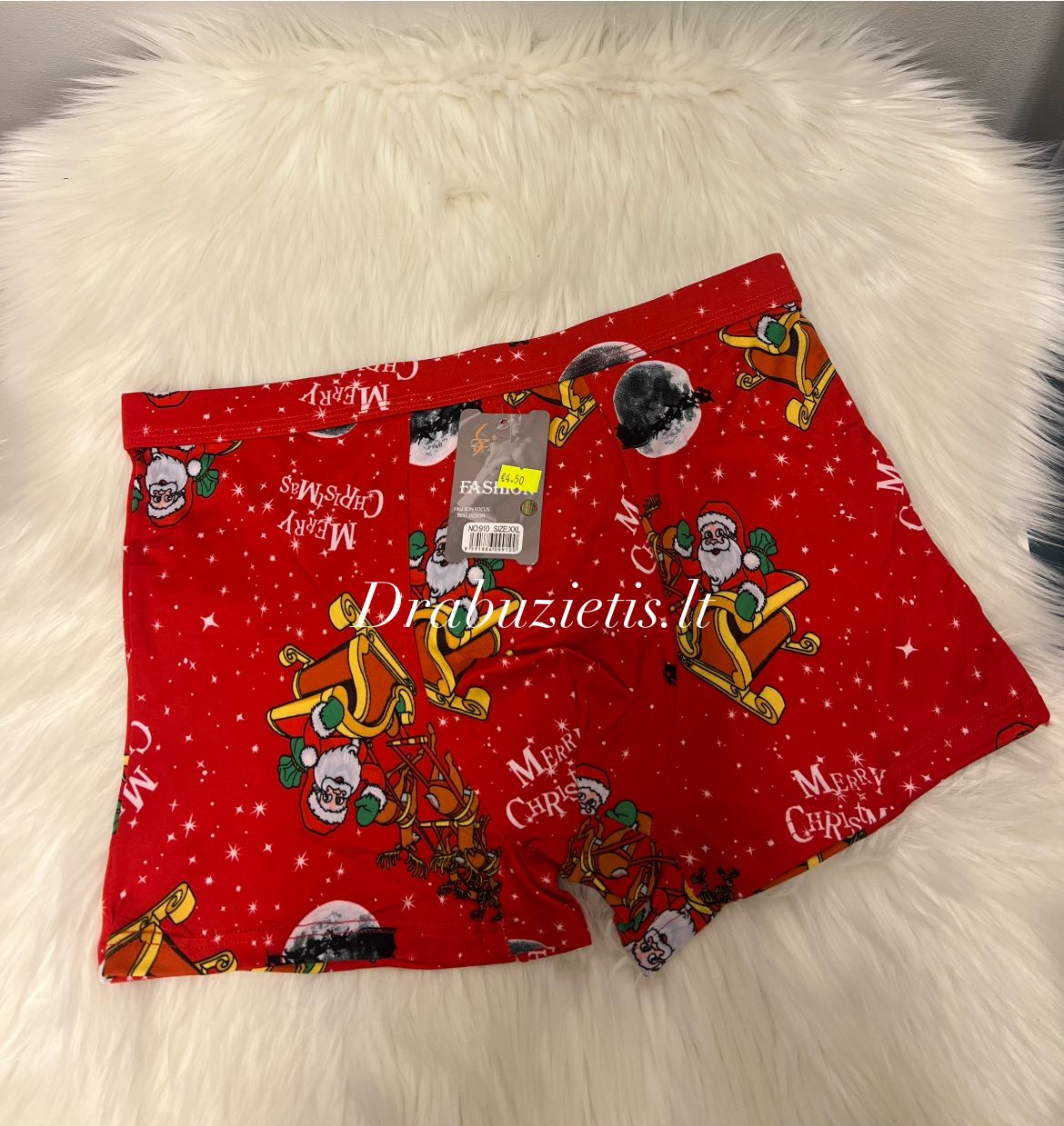 Raudoni Kalėdiniai apatiniai 2XL,3XL,4XL
