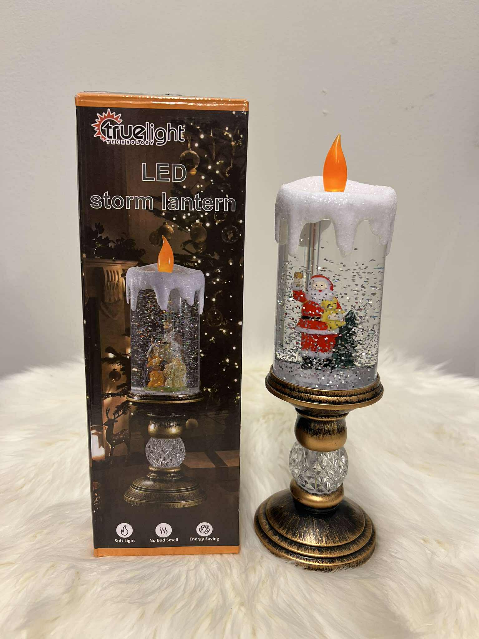 LED šviečianti žvakė su Kalėdų seneliu