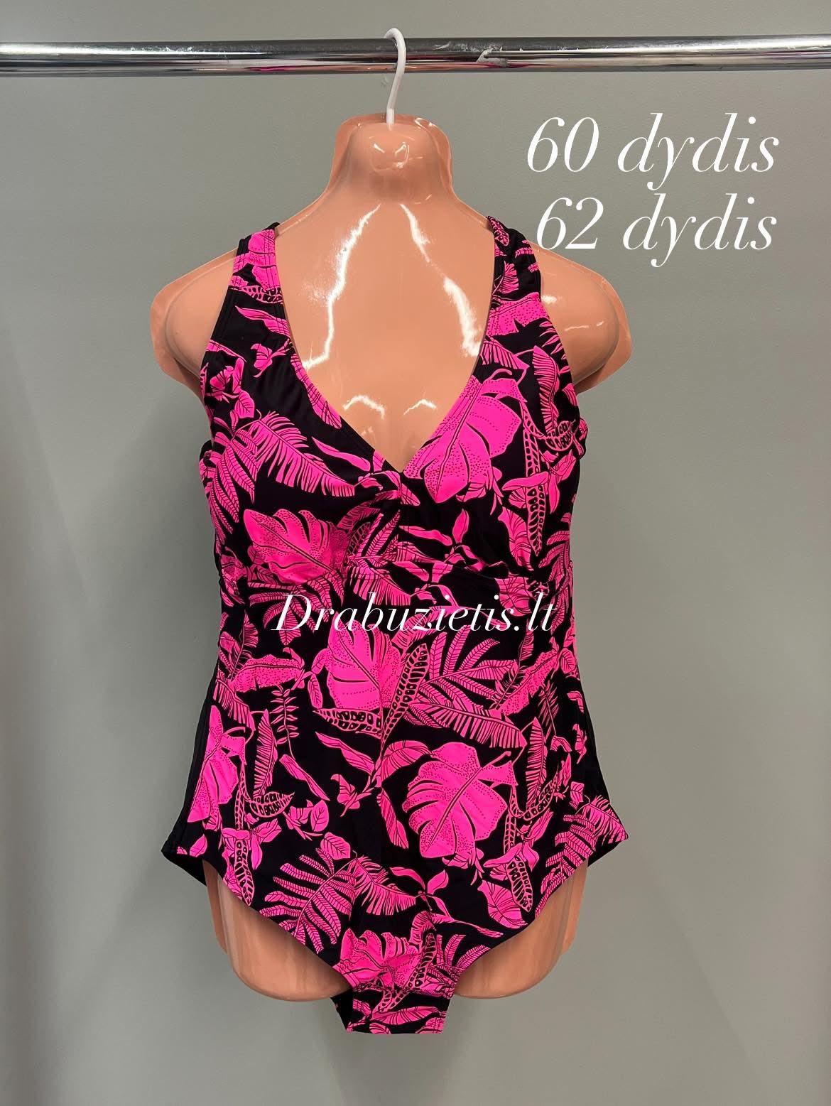 Rožinis maudymosi kostiumėlis 60, 62 d.