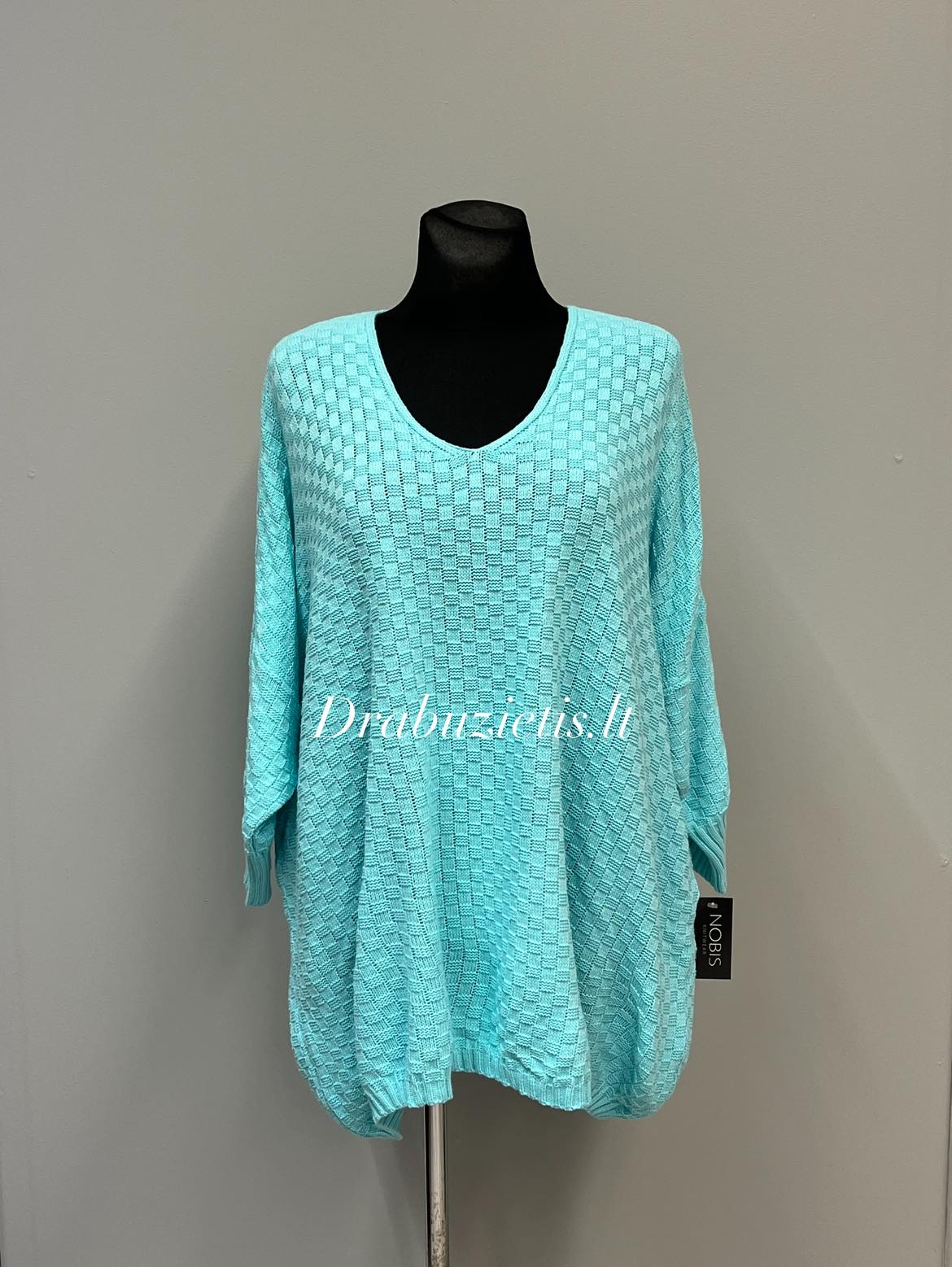 Melsvas megztinis krūtinei iki 160cm