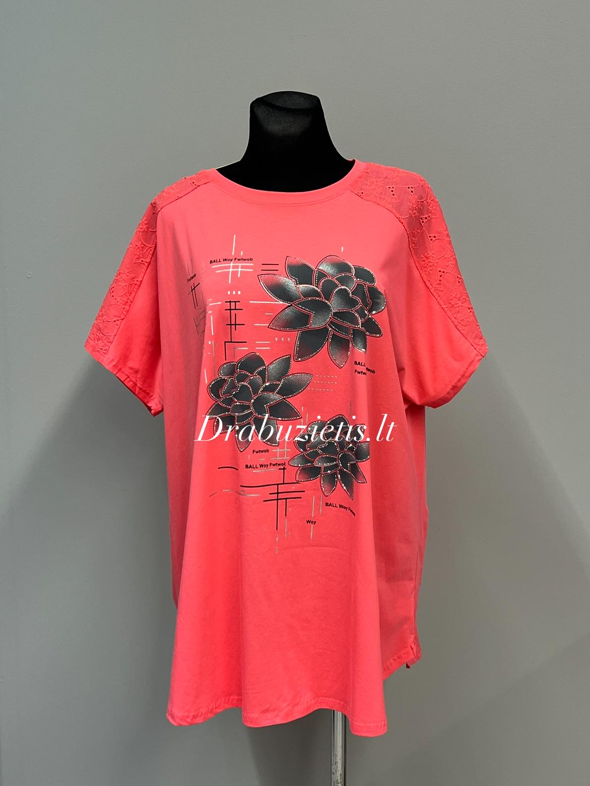 Gėlėta palaidinė 3/4XL krūtinei iki 144cm