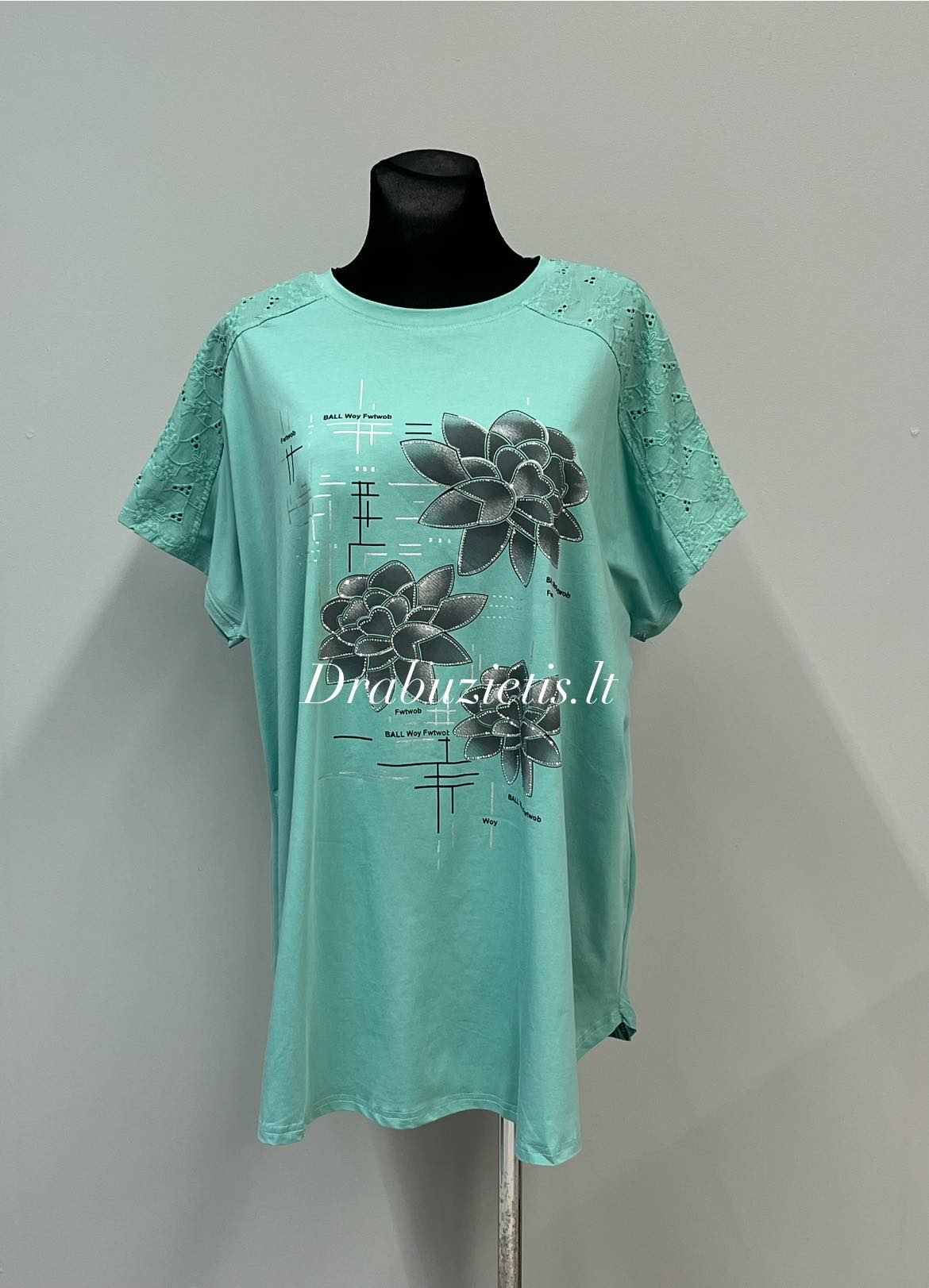 Gėlėta palaidinė 3/4XL krūtinei iki 144cm