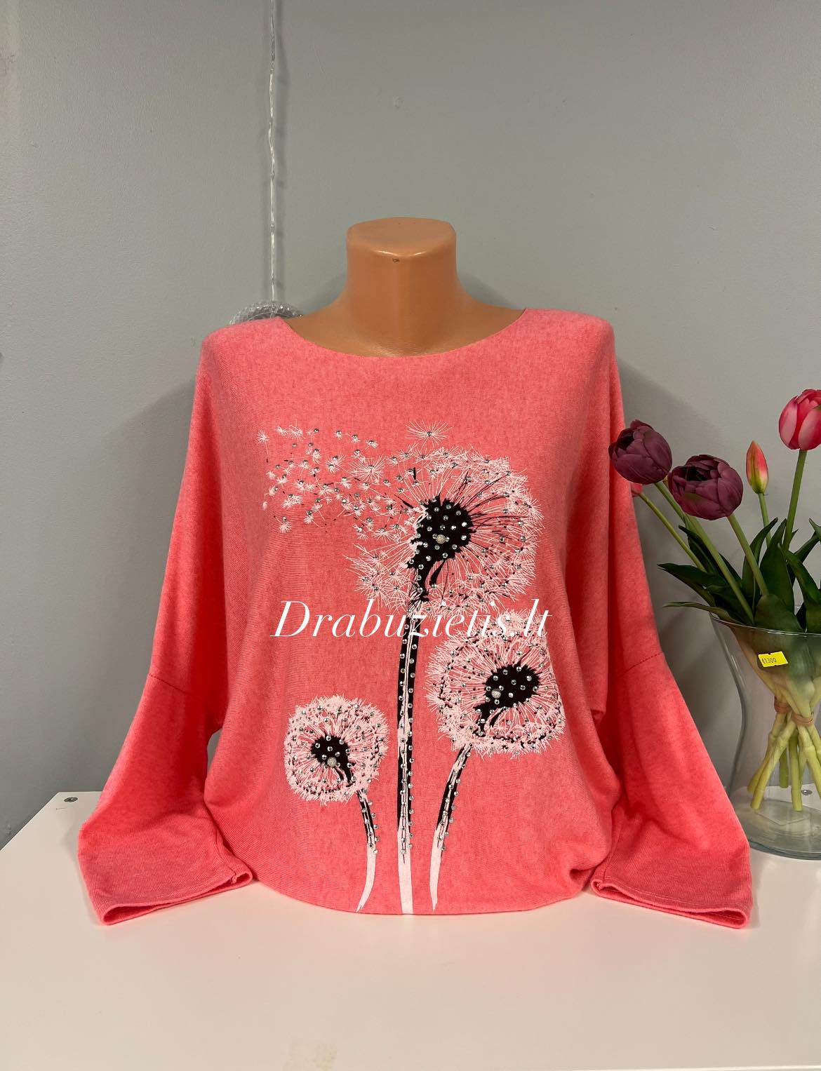 Megztinis su pienės pūku krūtinei iki 130cm