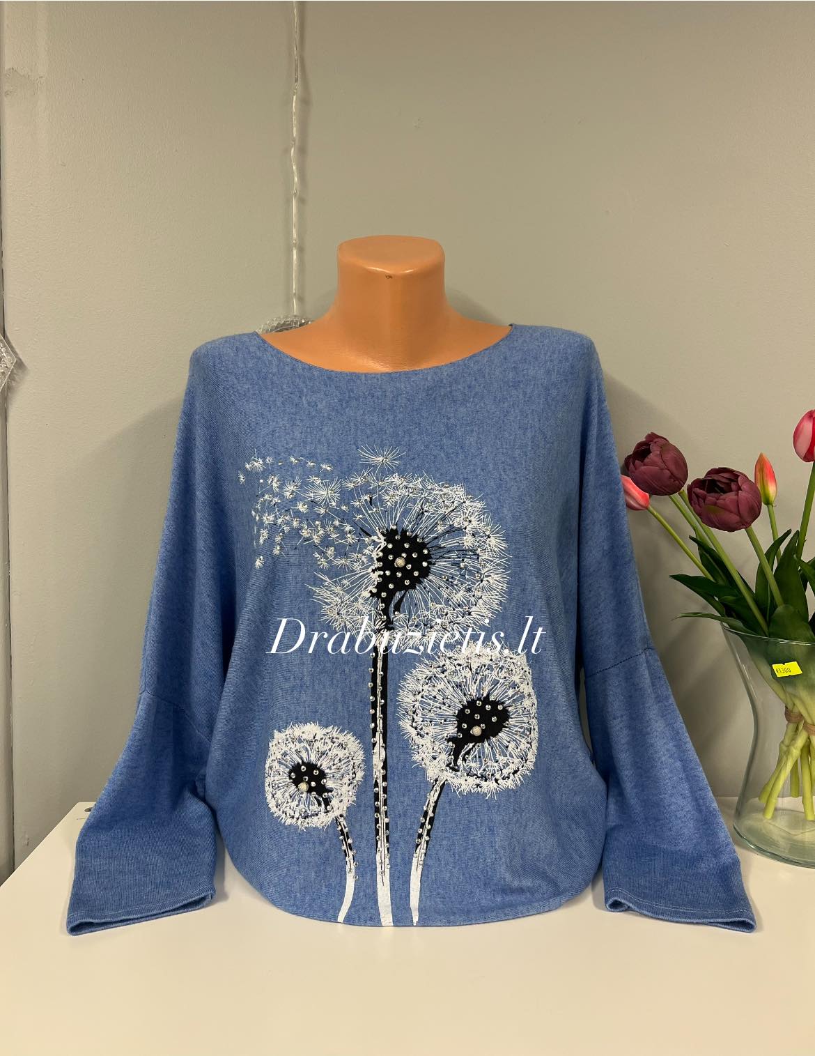 Megztinis su pienės pūku krūtinei iki 130cm