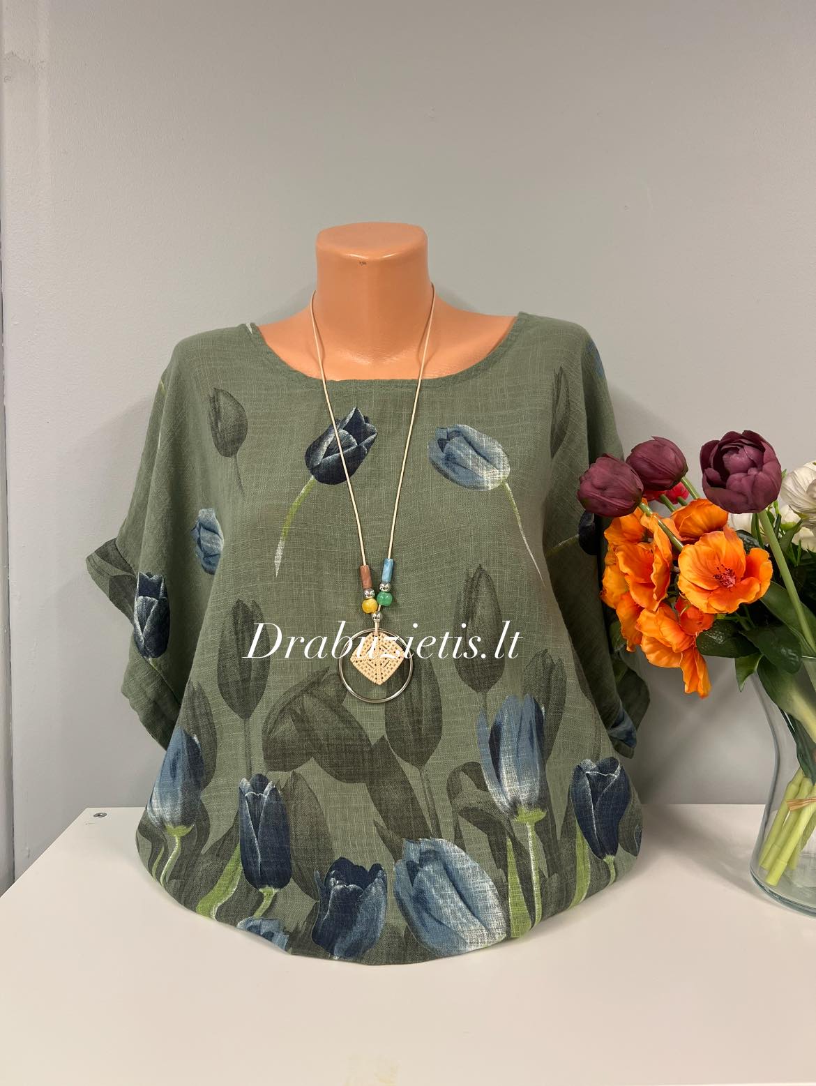 Medvilninė palaidinė krūtinei iki 132cm