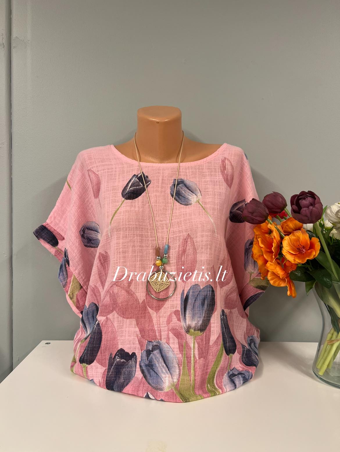 Medvilninė palaidinė krūtinei iki 132cm