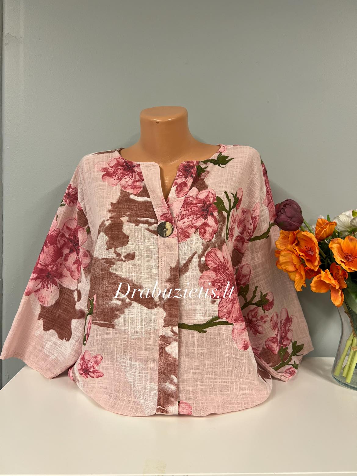 Medvilninė palaidinė krūtinei iki 128cm