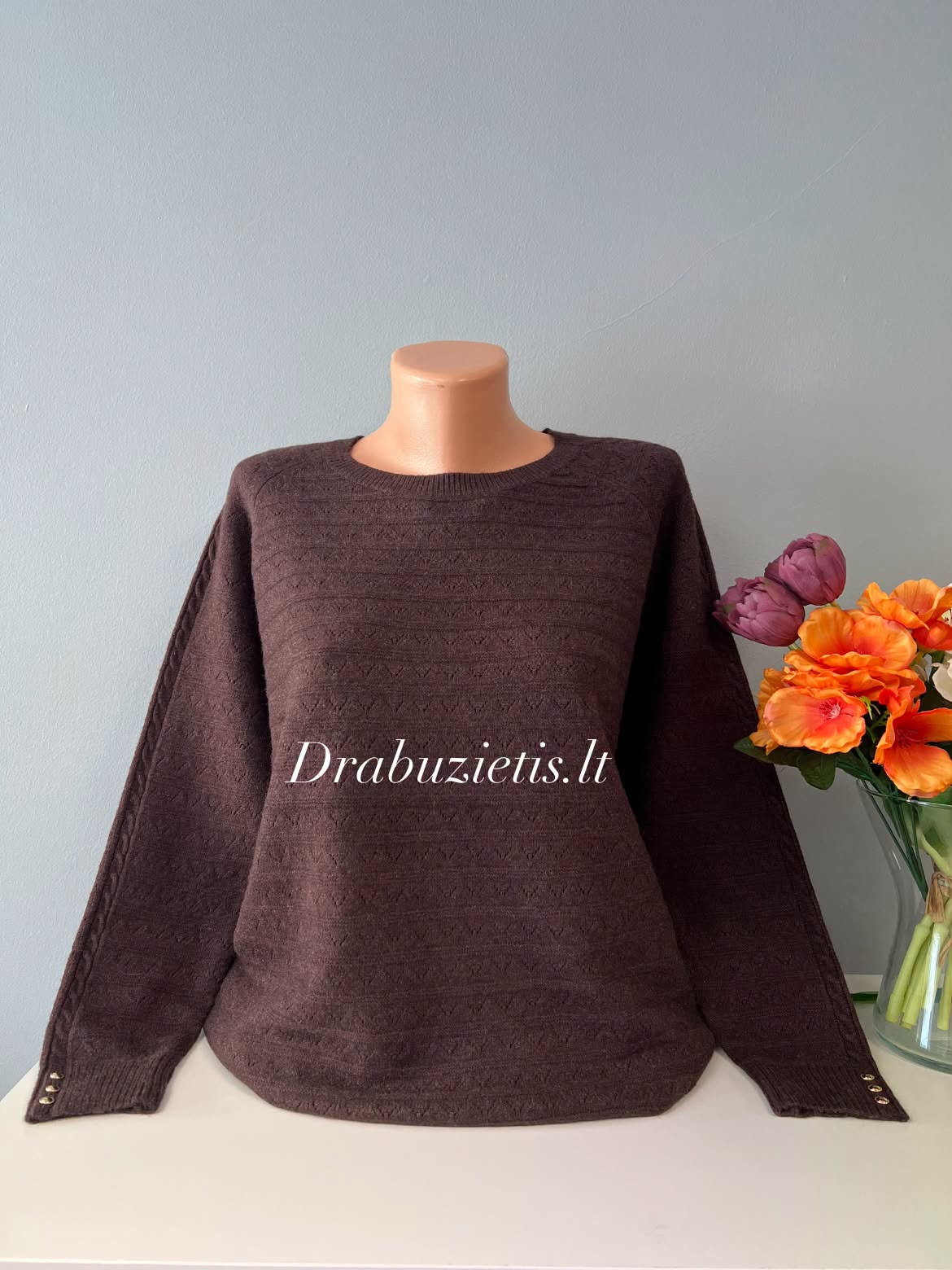 Rudas megztinis L/XL krūtinei iki 128cm
